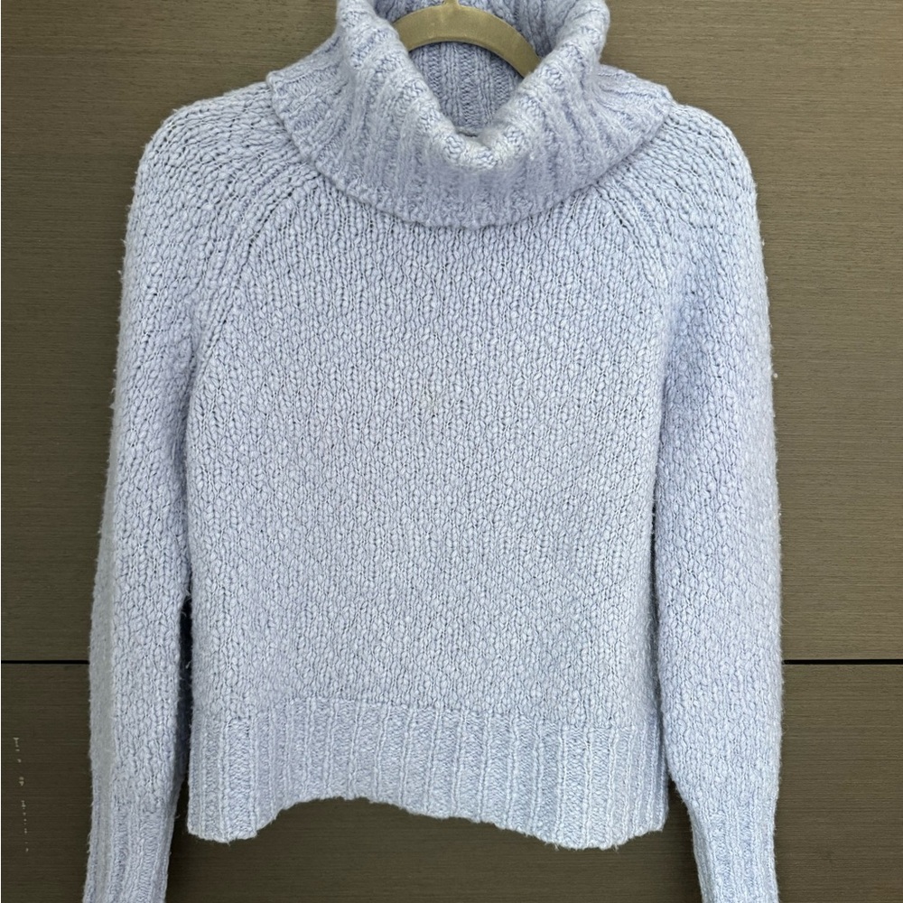 J.Crew Cozy Alpaca and Wool Blend Women's Turtleneck Sweater - Light Purple